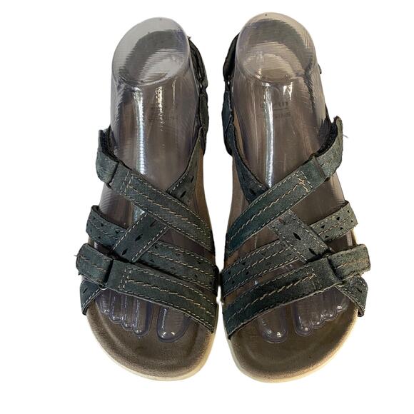 EARTH ORIGINS Women's Size 7M Savoy Sammie Sandals Blue Strappy Comfy Leather - Picture 2 of 13